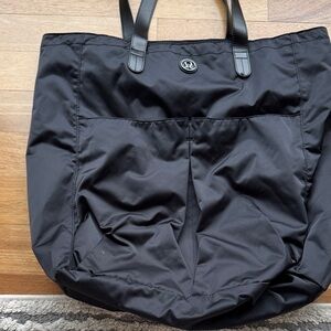 Lululemon Black Nylon Tote with Front Pocket